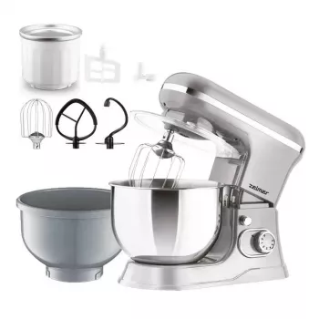 Zelmer ZKR1360 kuchynský robot – 1300 W, 5,5 l misa, planetárne miešanie, čierna/strieborná