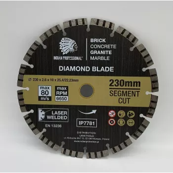 ZOYA diamantový rezací kotúč 230mm 25,4/22,23 segment Turbo Cut Indian Professional
