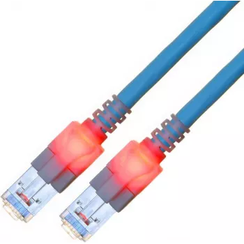 ZVK GMBH Easylan DualBoot LED Cat.6 S/FTP patch kábel, RJ45, LSOH, modrá, 25 m CS1OBCDCD0250