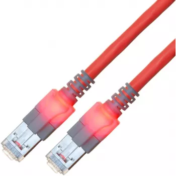 ZVK GmbH EasyLan DualBoot LED CAT 6 SFTP patch kábel, RJ-45 konektor samec na RJ-45 konektor samec, 7 m, červený CS1ORCDCD0070