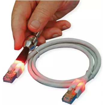ZVK GmbH EasyLan DualBoot LED patch kábel RJ-45 konektor samec na RJ-45 konektor samec 50 cm SFTP CAT 6 modrá CS1OBCDCD0005