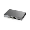 ZyXEL GS1350-18HP-EU0101F smart managed gigabitový PoE+ switch so 16 PoE+ portami a 2 SFP uplinkami, 250W budget