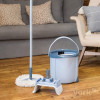 YORK Rotary MOP SPECIAL Sada na čistenie podlahy s pedálovým žmýkadlom, 12L vedro, teleskopická rukoväť, 2 mikrovláknové hlavice