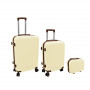 ORDINETT 3-dielna sada kufrov, 60 l + 43 l + 15 l, biela