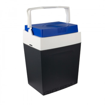 GIOSTYLE Brio 30 elektrická chladiaca box 12/230V 30L termoelektrická chladiaca box tmavosivý s červenými/modrými akcentmi
