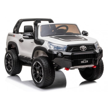 LEAN CARS elektrické jazdné auto Toyota Hilux biele 12V s rodičovským diaľkovým ovládačom