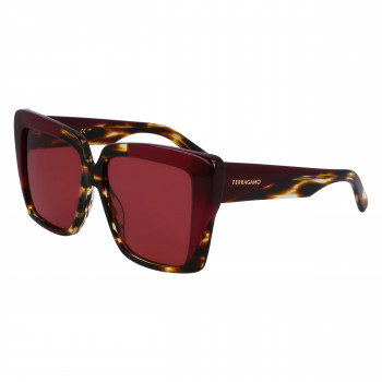 Ferragamo dámske SF1060SN-215 slnečné okuliare, havannový rám, hnedé gradientové sklá, 55mm