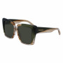Ferragamo dámske SF1060SN-263 motýlie slnečné okuliare, havannový rám, hnedé gradientové sklá, 55mm