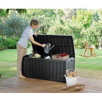 KETER záhradná úložná box / lavica Glenwood Storage Box 390 L – sivý