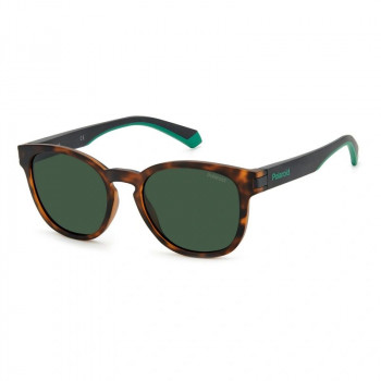 Polaroid unisex obdĺžnikové slnečné okuliare PLD2129S2M6 polarizované sivé sklá čierny rám 52-20-140