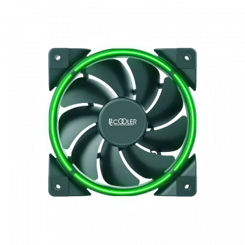 120-mm ventilátor do skrine PCCOOLER CORONA-zelený, 1000–1800 ot/min, 120 mm