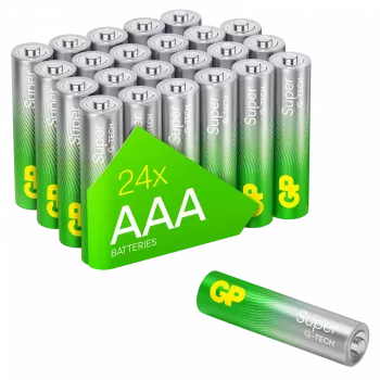 GP Super Alkaline batérie AAA 1,5 V — balenie 24 ks (Model 03024AETA-B24)