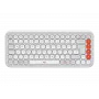 LOGITECH bezdrôtová klávesnica – Pop Icon Keys – Off White & Orange Qwertz German