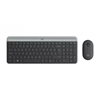 LOGITECH tenká bezdrôtová klávesnica a myš combo Mk470 - Graphite Qwerty česká