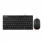 Perixx PERIDUO-212 DE, mini súprava USB klávesnice a myši, čierna