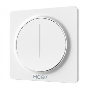 MOES ZS-SY-EUD Zigbee nástenný stmievač s dotykovým ovládaním, biela, vyžaduje nulový vodič