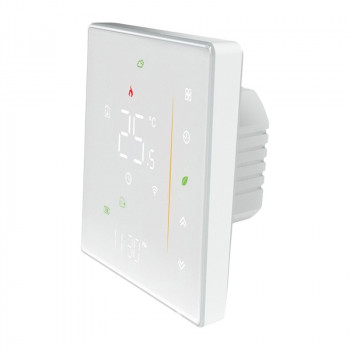 MOES WHT-006-GB-WH WLAN termostat pre elektrické podlahové vykurovanie, 16 A, biela